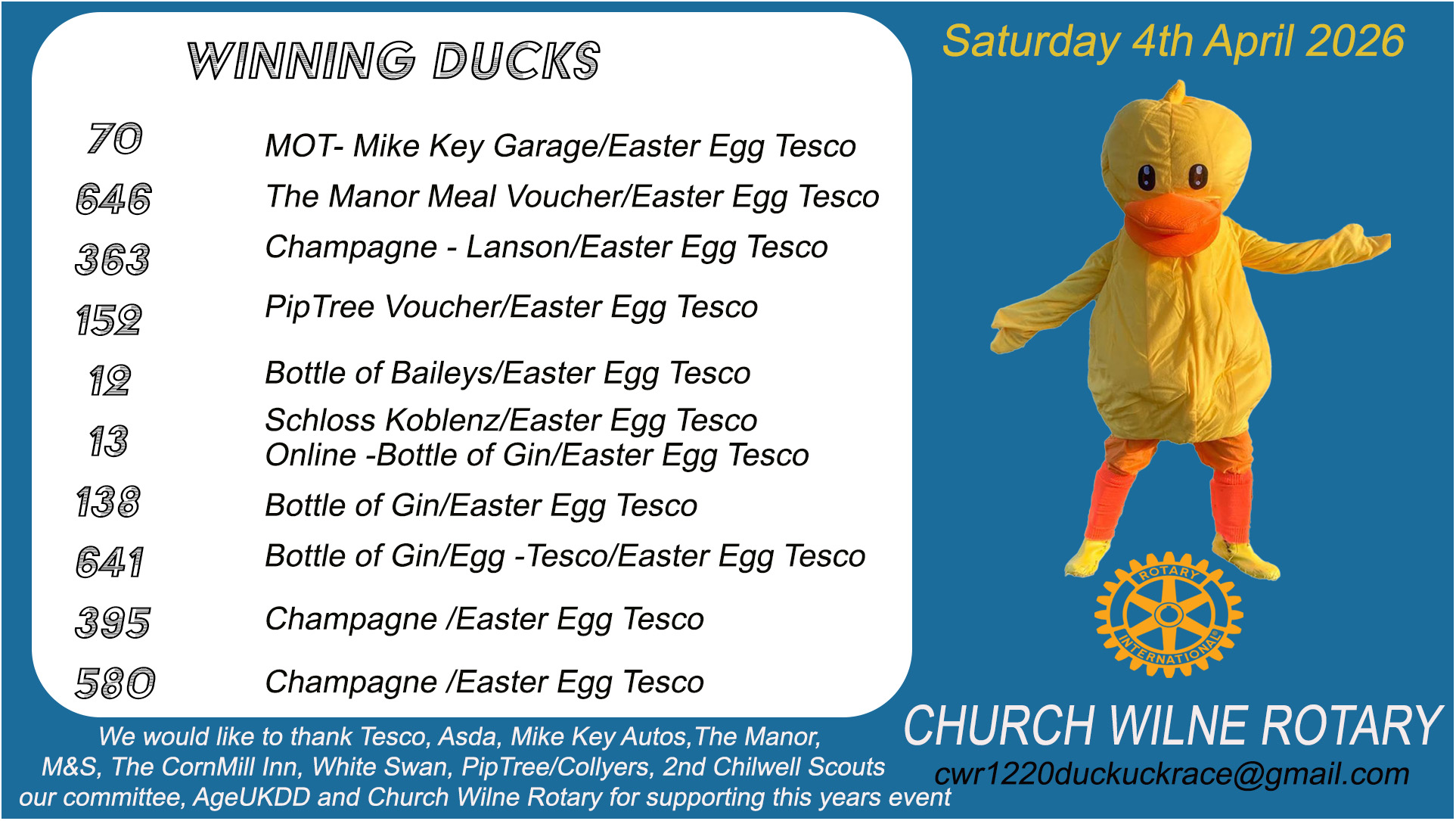 Charity Duck Race 2026